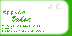 attila buksa business card